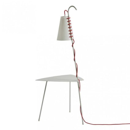 Τραπεζάκι με λάμπα Chiara bianco